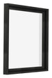 Lyon MDF Canvas Floater Frame 1 1 Black Matte Front Oblique | Yourdecoration.co.uk