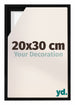 Lyon MDF Canvas Floater Frame 20x30cm Black Matte Front Size | Yourdecoration.co.uk