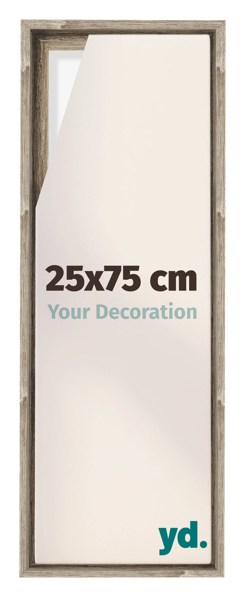 Lyon MDF Canvas Floater Frame 25x75cm Sonoma Oak Voorzijde Maat | Yourdecoration.co.uk