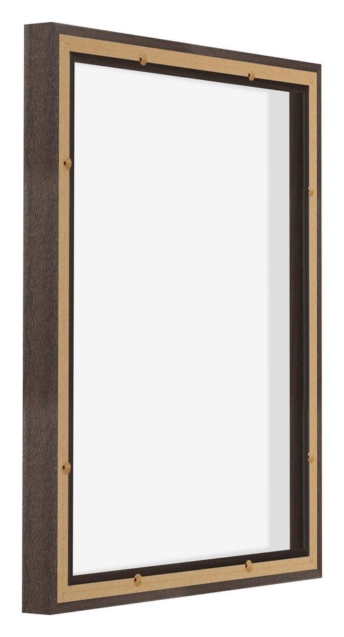 Lyon MDF Canvas Floater Frame 4 5 Oak Dark Back Oblique | Yourdecoration.co.uk