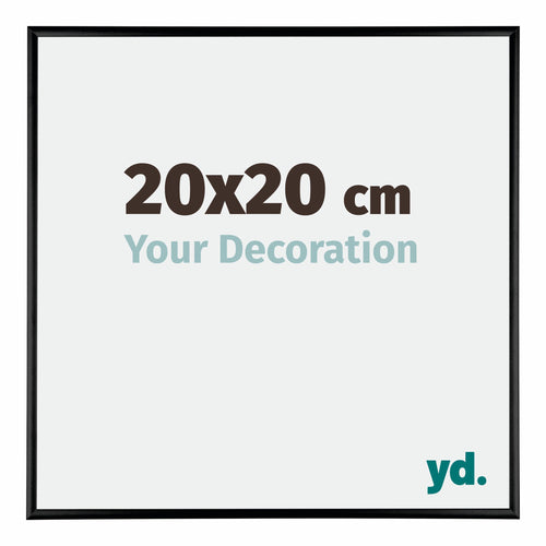Austin Aluminium Photo Frame 20x20cm Black High Gloss Front Size | Yourdecoration.co.uk