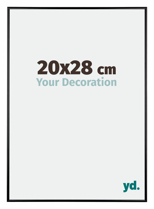 Austin Aluminium Photo Frame 20x28cm Black High Gloss Front Size | Yourdecoration.co.uk
