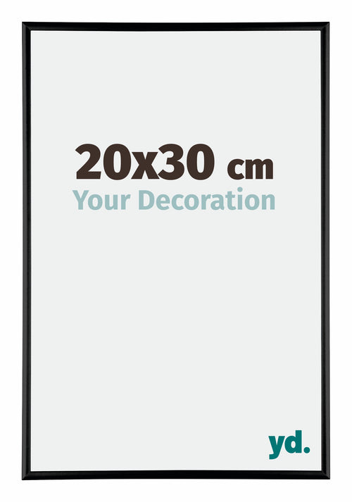 Austin Aluminium Photo Frame 20x30cm Black High Gloss Front Size | Yourdecoration.co.uk
