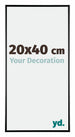 Austin Aluminium Photo Frame 20x40cm Black High Gloss Front Size | Yourdecoration.co.uk