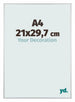 Austin Aluminium Photo Frame 21x29 7cm A4 Silver Matt Front Size | Yourdecoration.co.uk