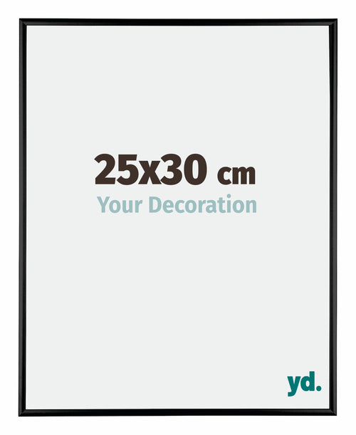 Austin Aluminium Photo Frame 25x30cm Black High Gloss Front Size | Yourdecoration.co.uk
