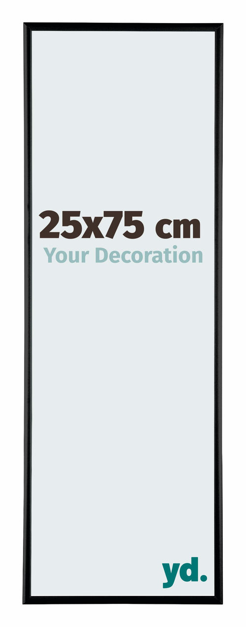 Austin Aluminium Photo Frame 25x75cm Black High Gloss Front Size | Yourdecoration.co.uk