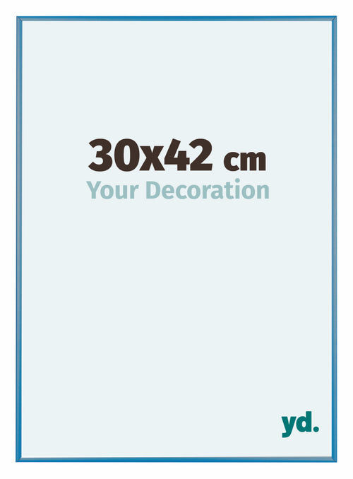 Austin Aluminium Photo Frame 30x42cm Steel Blue Front Size | Yourdecoration.co.uk