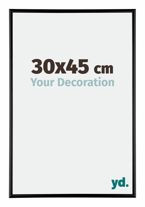 Austin Aluminium Photo Frame 30x45cm Black High Gloss Front Size | Yourdecoration.co.uk