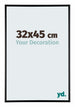 Austin Aluminium Photo Frame 32x45cm Black High Gloss Front Size | Yourdecoration.co.uk