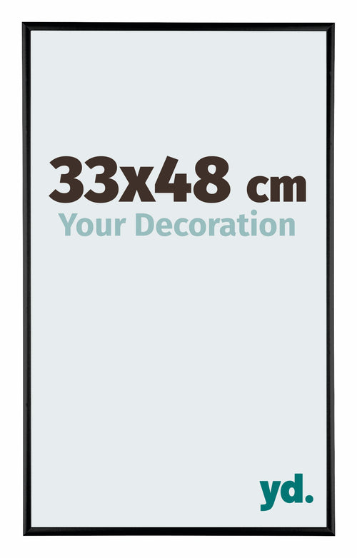 Austin Aluminium Photo Frame 33x48cm Black High Gloss Front Size | Yourdecoration.co.uk