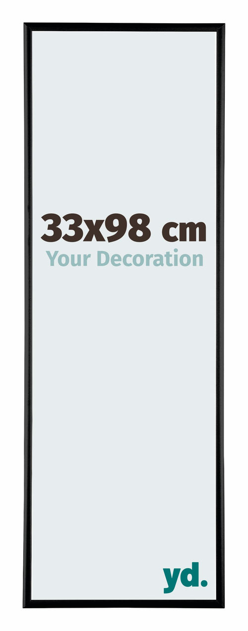 Austin Aluminium Photo Frame 33x98cm Black High Gloss Front Size | Yourdecoration.co.uk