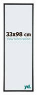 Austin Aluminium Photo Frame 33x98cm Black High Gloss Front Size | Yourdecoration.co.uk