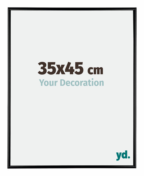 Austin Aluminium Photo Frame 35x45cm Black High Gloss Front Size | Yourdecoration.co.uk