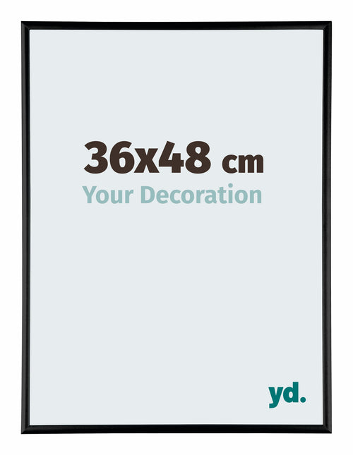 Austin Aluminium Photo Frame 36x48cm Black High Gloss Front Size | Yourdecoration.co.uk