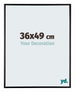 Austin Aluminium Photo Frame 36x49cm Black High Gloss Front Size | Yourdecoration.co.uk