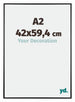 Austin Aluminium Photo Frame 42x59 4cm A2 Black High Gloss Front Size | Yourdecoration.co.uk