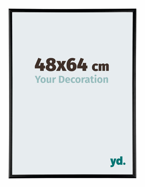 Austin Aluminium Photo Frame 48x64cm Black High Gloss Front Size | Yourdecoration.co.uk