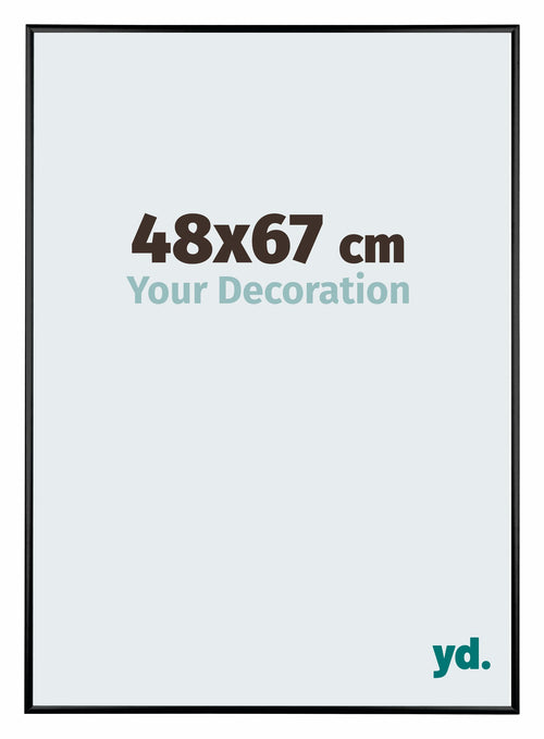 Austin Aluminium Photo Frame 48x67cm Black High Gloss Front Size | Yourdecoration.co.uk