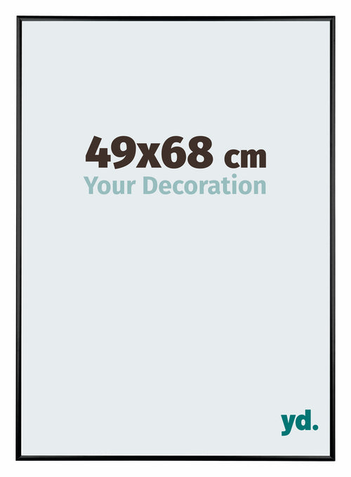 Austin Aluminium Photo Frame 49x68cm Black High Gloss Front Size | Yourdecoration.co.uk