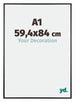 Austin Aluminium Photo Frame 59 4x84cm A1 Black High Gloss Front Size | Yourdecoration.co.uk