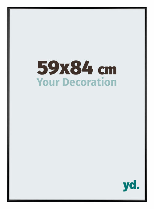 Austin Aluminium Photo Frame 59x84cm Black High Gloss Front Size | Yourdecoration.co.uk