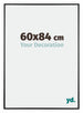 Austin Aluminium Photo Frame 60x84cm Black High Gloss Front Size | Yourdecoration.co.uk