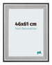 Birmingham Wooden Photo Frame 46x61cm Black Silver Polished Front Size | Yourdecoration.co.uk