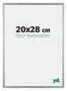 Bordeaux Plastic Photo Frame 20x28cm Silver Front Size | Yourdecoration.co.uk