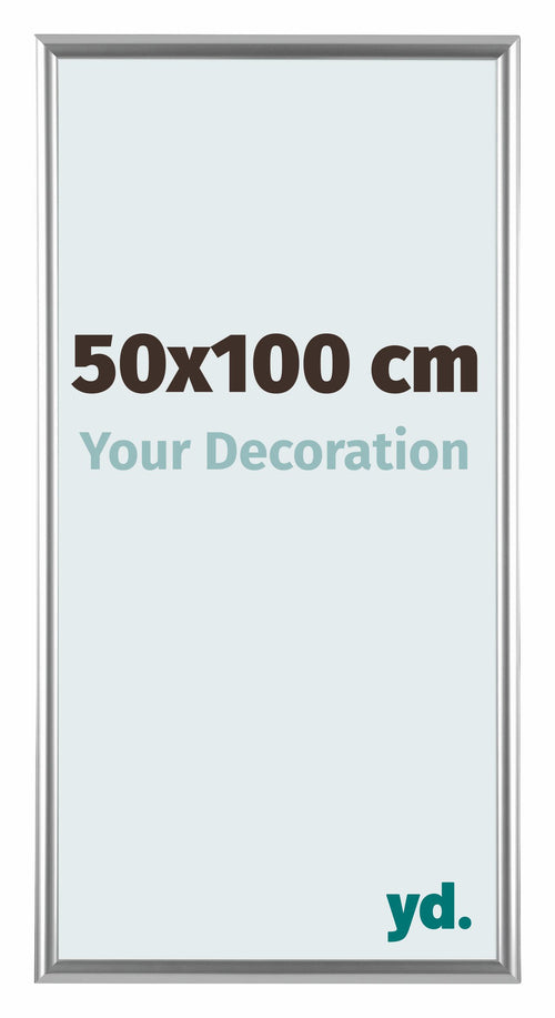 Bordeaux Plastic Photo Frame 50x100cm Silver Front Size | Yourdecoration.co.uk