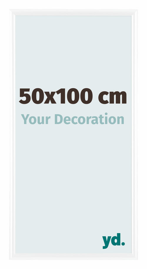 Bordeaux Plastic Photo Frame 50x100cm White High Gloss Front Size | Yourdecoration.co.uk