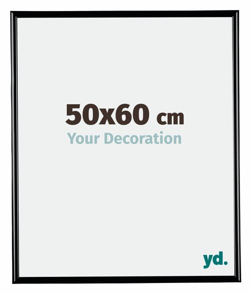 Bordeaux Plastic Photo Frame 50x60cm Black High Gloss Front Size | Yourdecoration.co.uk