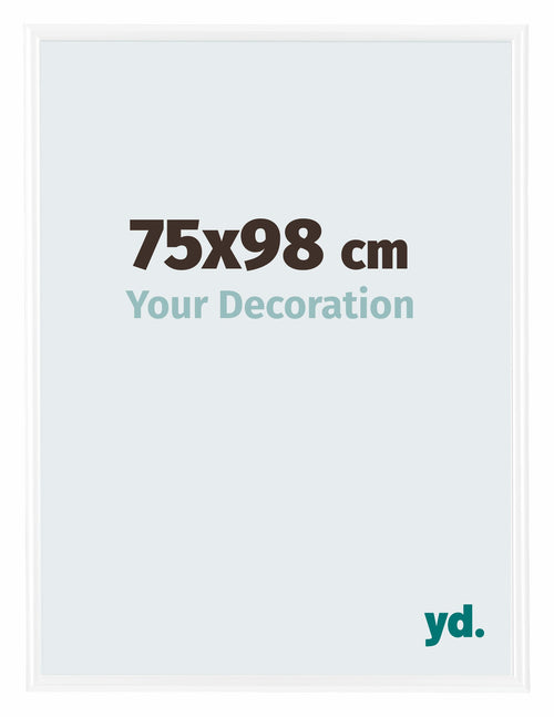Bordeaux Plastic Photo Frame 75x98cm White High Gloss Front Size | Yourdecoration.co.uk