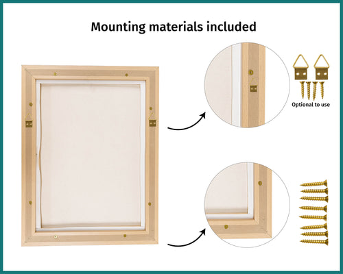 Canvas Floater Frame Back Materials | Yourdecoration.co.uk