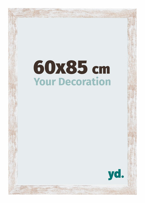 Catania MDF Photo Frame 60x85cm White Wash Front Size | Yourdecoration.co.uk