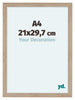 Como MDF Photo Frame 21x29 7cm A4 Oak Light Front Size | Yourdecoration.co.uk