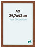 Como MDF Photo Frame 29 7x42cm A3 Walnut Front Size | Yourdecoration.co.uk