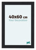 Como MDF Photo Frame 40x60cm Black Woodgrain Front Size | Yourdecoration.co.uk