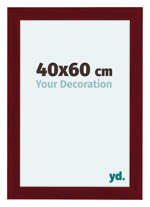 Como MDF Photo Frame 40x60cm Wine Red Swept Front Size | Yourdecoration.co.uk