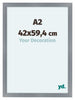 Como MDF Photo Frame 42x59 4cm A2 Aluminium Brushed Front Size | Yourdecoration.co.uk