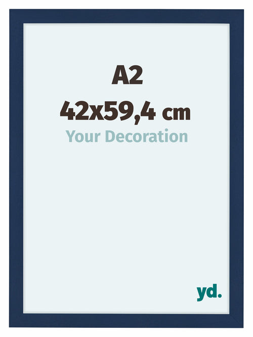 Como MDF Photo Frame 42x59 4cm A2 Dark Blue Swept Front Size | Yourdecoration.co.uk