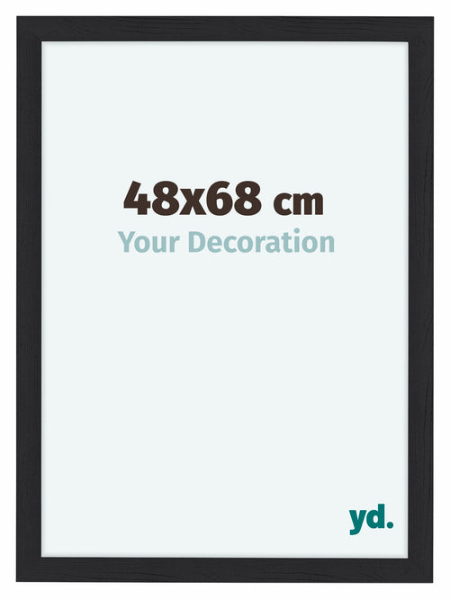 Como MDF Photo Frame 48x68cm Black Woodgrain Front Size | Yourdecoration.co.uk