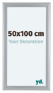 Como MDF Photo Frame 50x100cm Silver Matte Front Size | Yourdecoration.co.uk