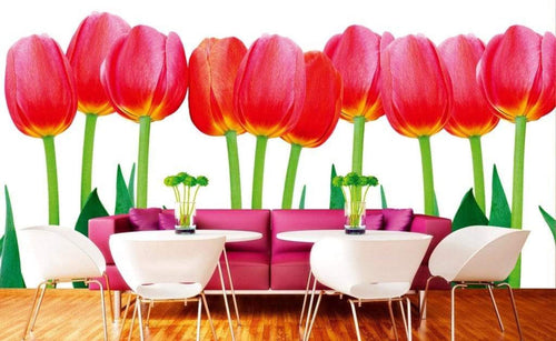 Dimex Bed of Tulips Wall Mural 375x250cm 5 Panels Ambiance | Yourdecoration.co.uk