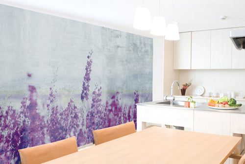 Dimex Lavender Abstract Wall Mural 375x250cm 5 Panels Ambiance | Yourdecoration.co.uk