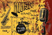 Dimex Music Orange Wall Mural 375x250cm 5 Panels | Yourdecoration.co.uk