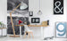 Dimex Poppies Black Wall Mural 150x250cm 2 Panels Ambiance | Yourdecoration.co.uk