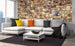Dimex Rock Wall Wall Mural 375x150cm 5 Panels Ambiance | Yourdecoration.co.uk