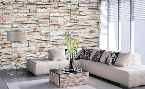Dimex Travertine Wall Mural 375x250cm 5 Panels Ambiance | Yourdecoration.co.uk