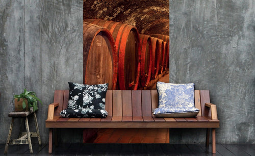 Dimex Wine Barrels Wall Mural 150x250cm 2 Panels Ambiance | Yourdecoration.co.uk
